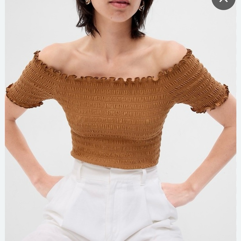 Gap Off-Shoulder Smocked Top